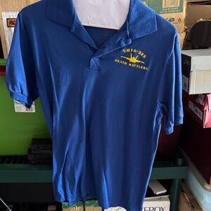 VMFA-323 Blue‎ Polo Shirt with Yellow Details